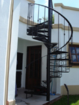 wood circular stairs