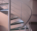 spiral glass stairs