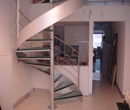 spiral glass stair