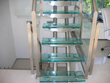 glass staircase