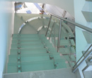 custom built glass stairs